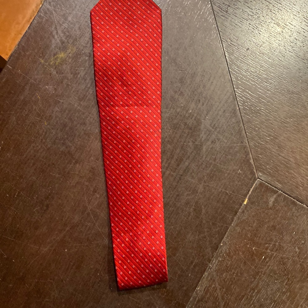Savile Row Red patterned tie